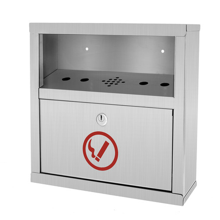 ALPINE INDUSTRIES Stainless Steel Quick Clean Wall Mounted Cigarette Disposal Bin 490-02-SS